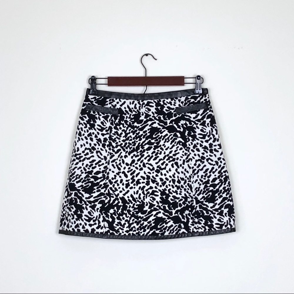 Tibi Animal Print Skirt